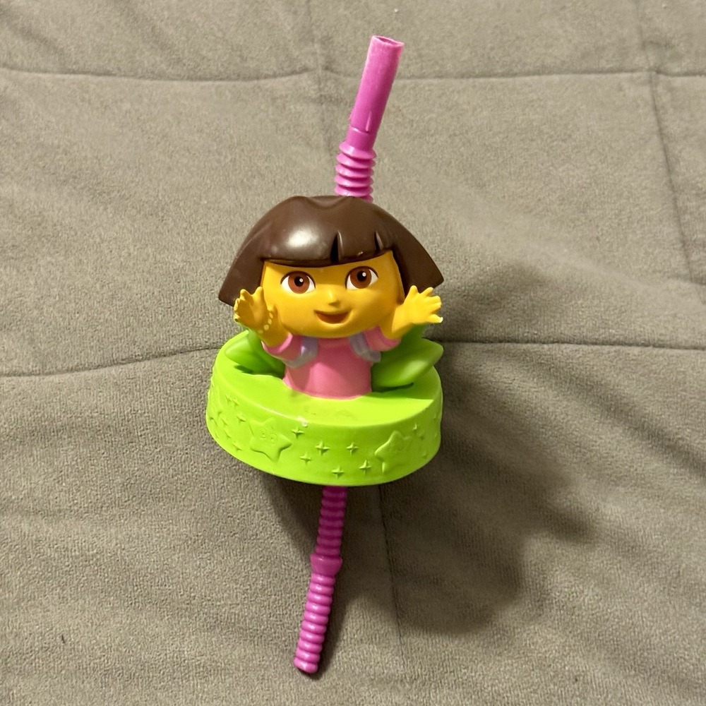 Vintage Dora the Explorer Sipper Cup Replacement Lid & Straw